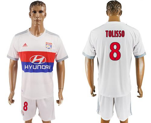 Lyon #8 Tolisso Home Soccer Club Jersey - Click Image to Close